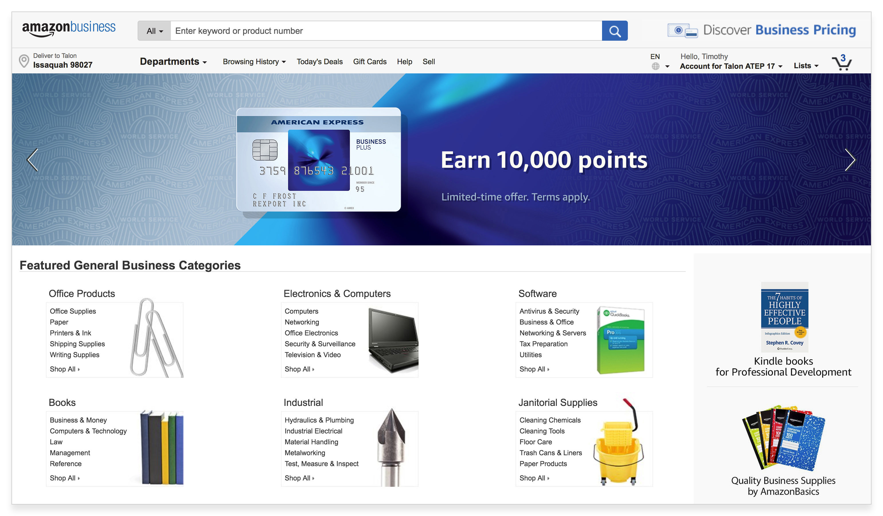 Amex Blue hero in situ