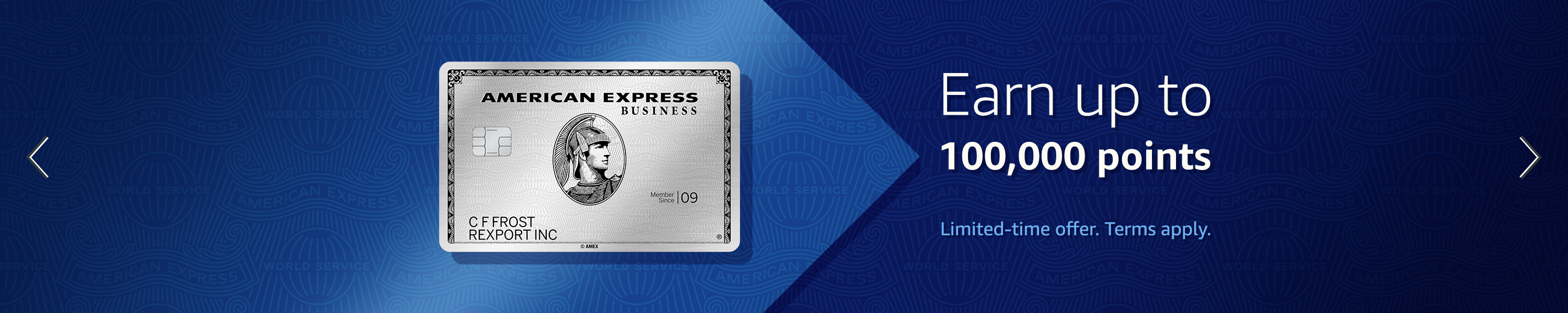 Amex Platinum hero unit