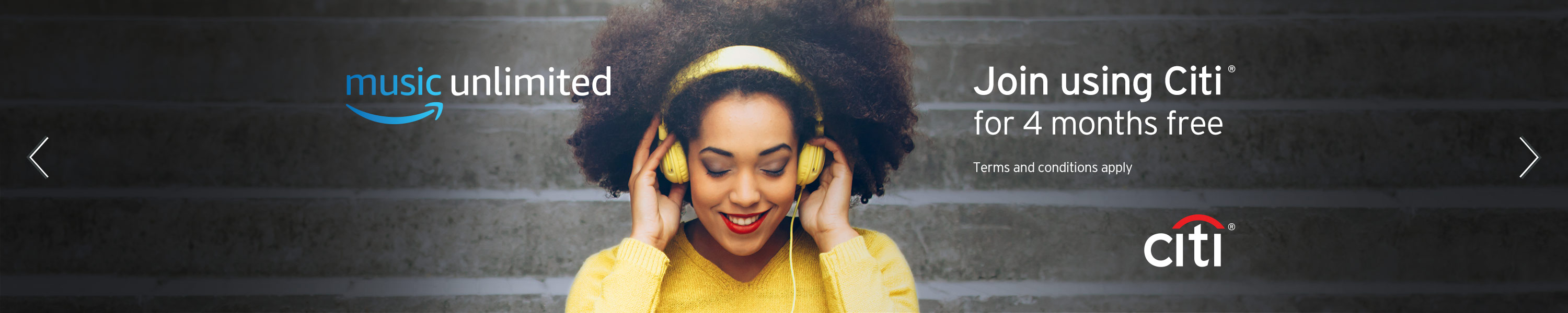 Citi Amazon Music hero unit
