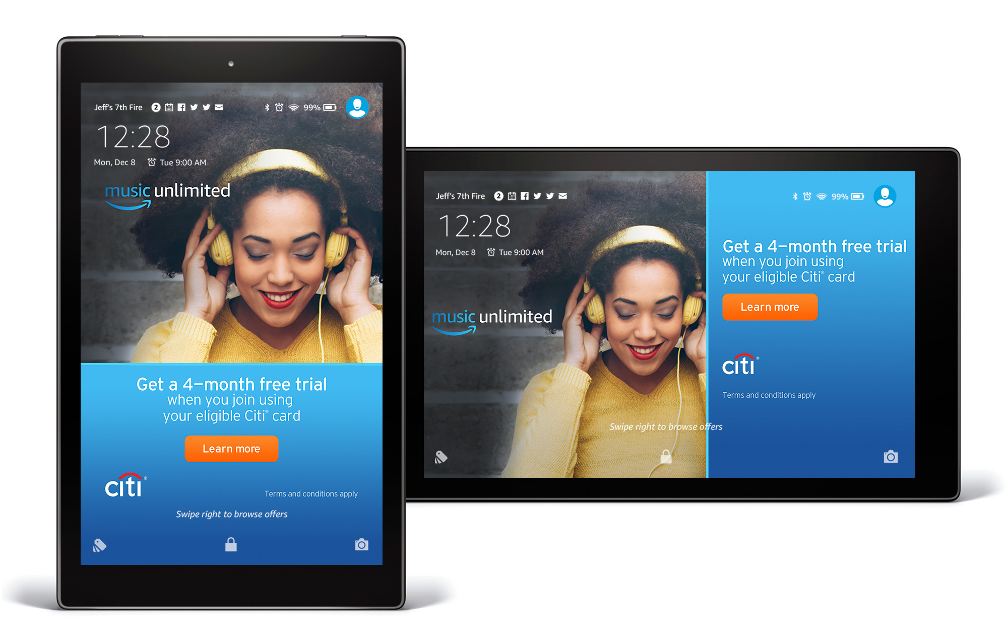 Citi Amazon Music on tablets