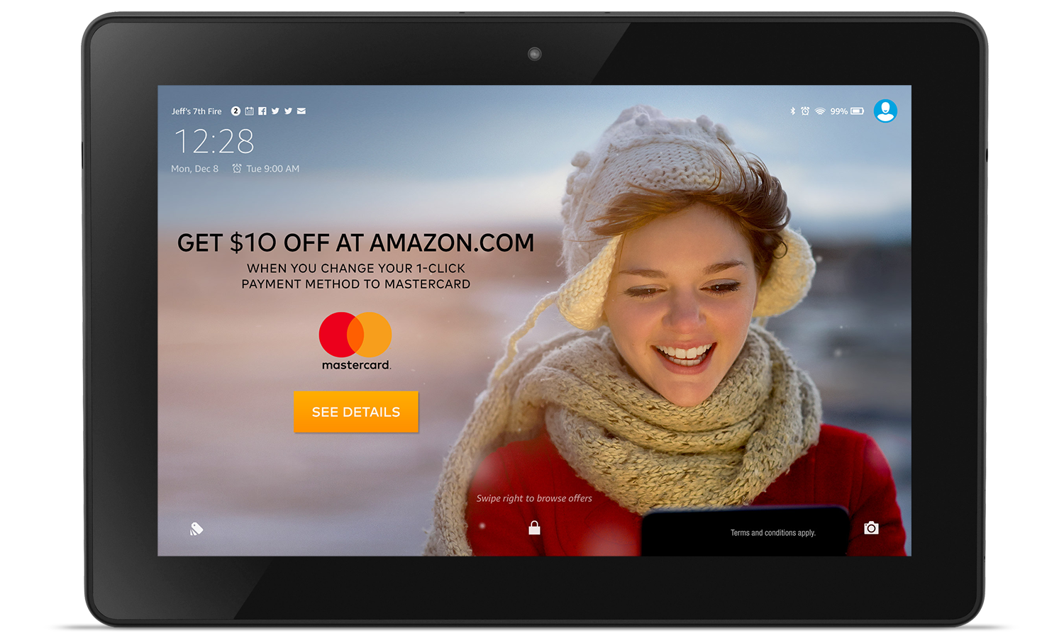 Mastercard 1-Click on tablet