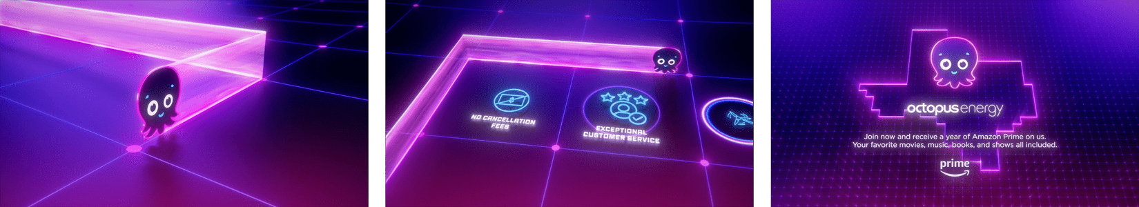 Octopus Energy Delivering More to the Grid animation stills