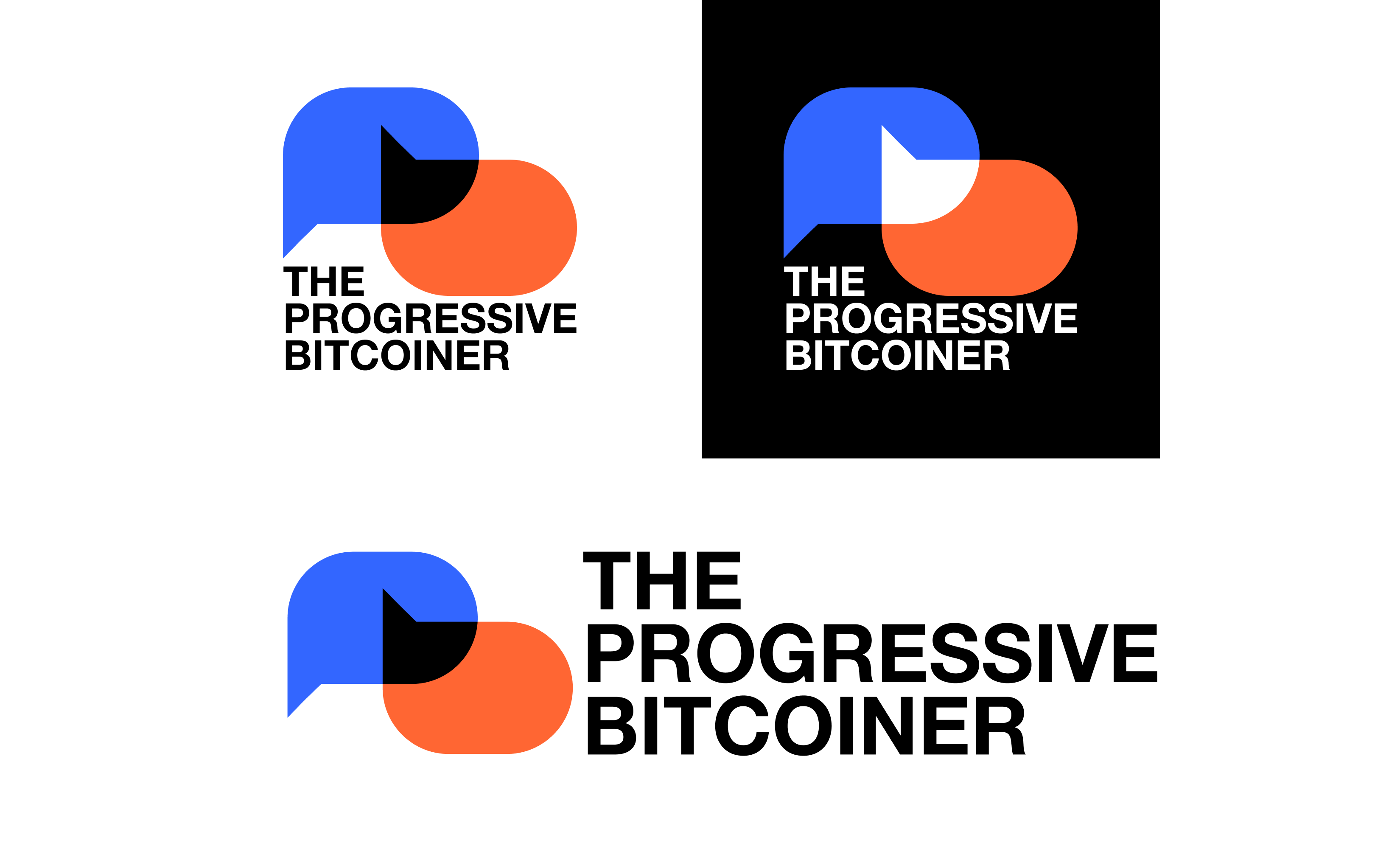 The Progressive Bitcoiner logo designs