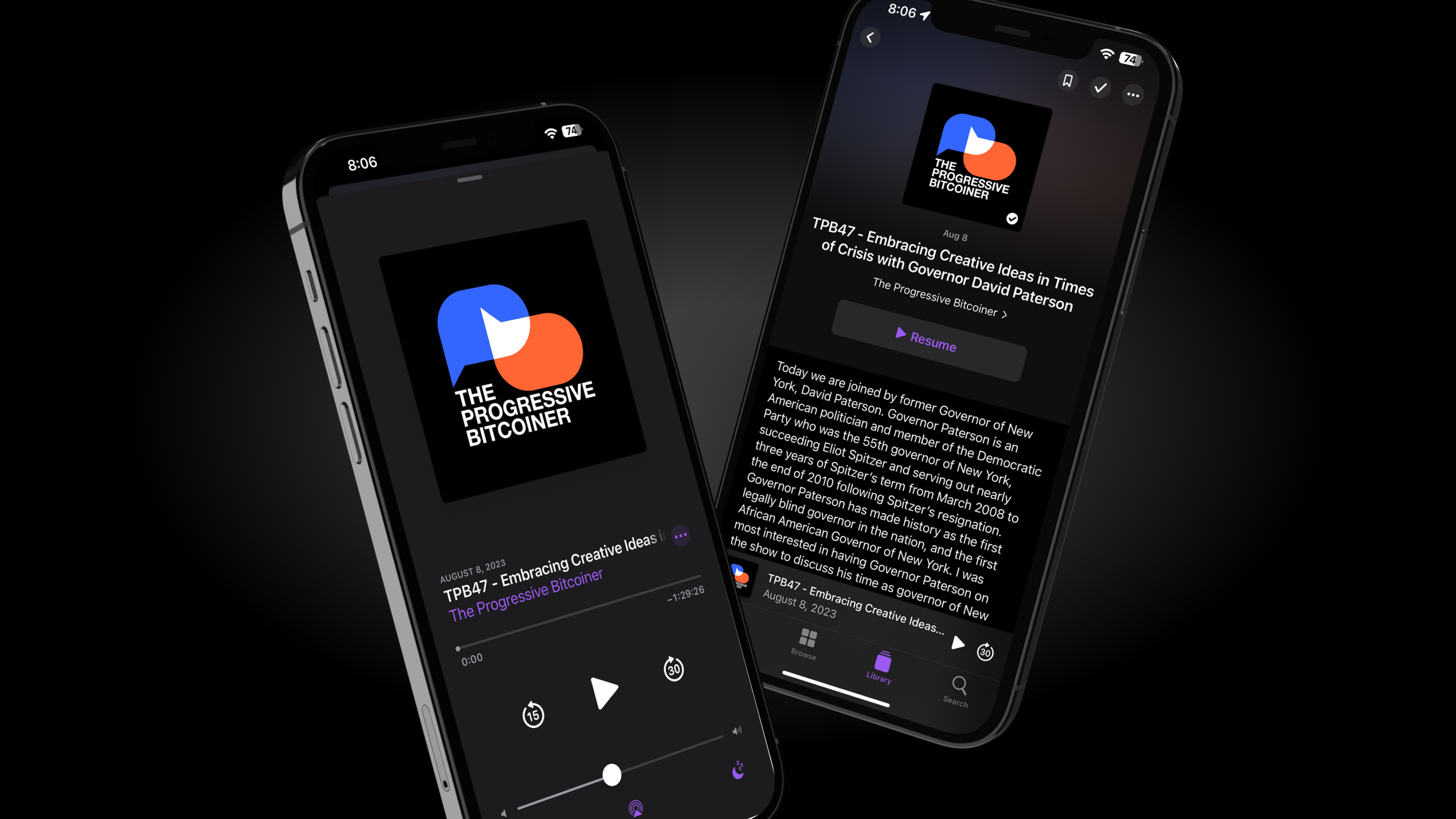 The Progressive Bitcoiner podcast on iPhone